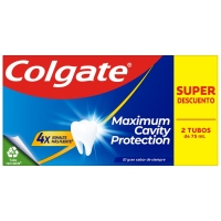 Dentífrico COLGATE Maximum Protección Caries 2x75 ml