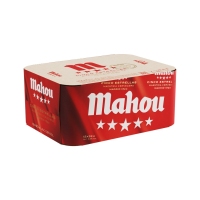 Cerveza MAHOU 5 estrellas lata pack 12x33 cl
