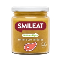 Alimento infantil SMILEAT ternera con verduras ecológico tarro 230 g