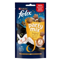 Aperitivo gato PURINA FELIX Party Mix orixinal carne 60 g
