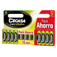 Pilas súper alcalinas CEGASA LR6 pack ahorro 12 unidades