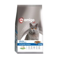 Alimento gato adulto multicomponente pescado verdura IFA AMIGO 10 k