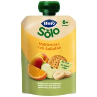 Alimento infantil HERO SOLO multifrutas galletas pouch 100 g
