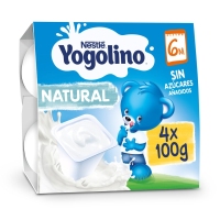 Alimento infantil Nestle YOGOLINO natural sen azucre lote 4x100 g