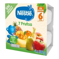 Alimento infantil NESTLE 7 frutas 4 x 100 g