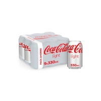 Refresco COCA COLA light lata pack 9x33 cl