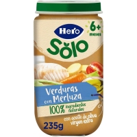 Alimento infantil HERO SOLO verdura y merluza tarro 235 g