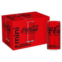 Refresco COCA-COLA Zero lata 6x20 cl